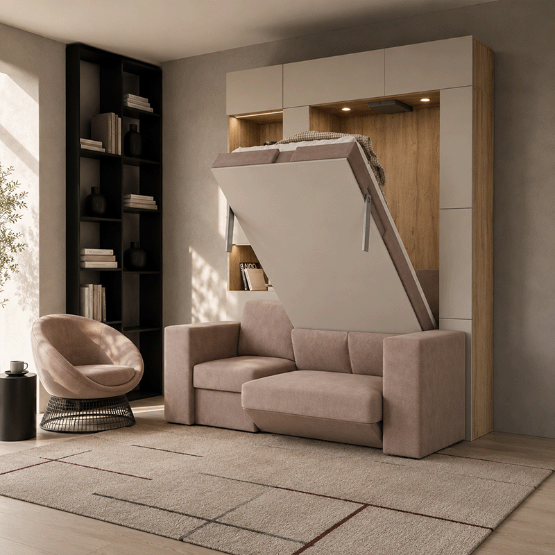 Шкаф-кровать Атлант Прайд - "Comfort" с полками односпальная Шкаф-кровать Атлант Прайд - "Comfort" с полками односпальная
