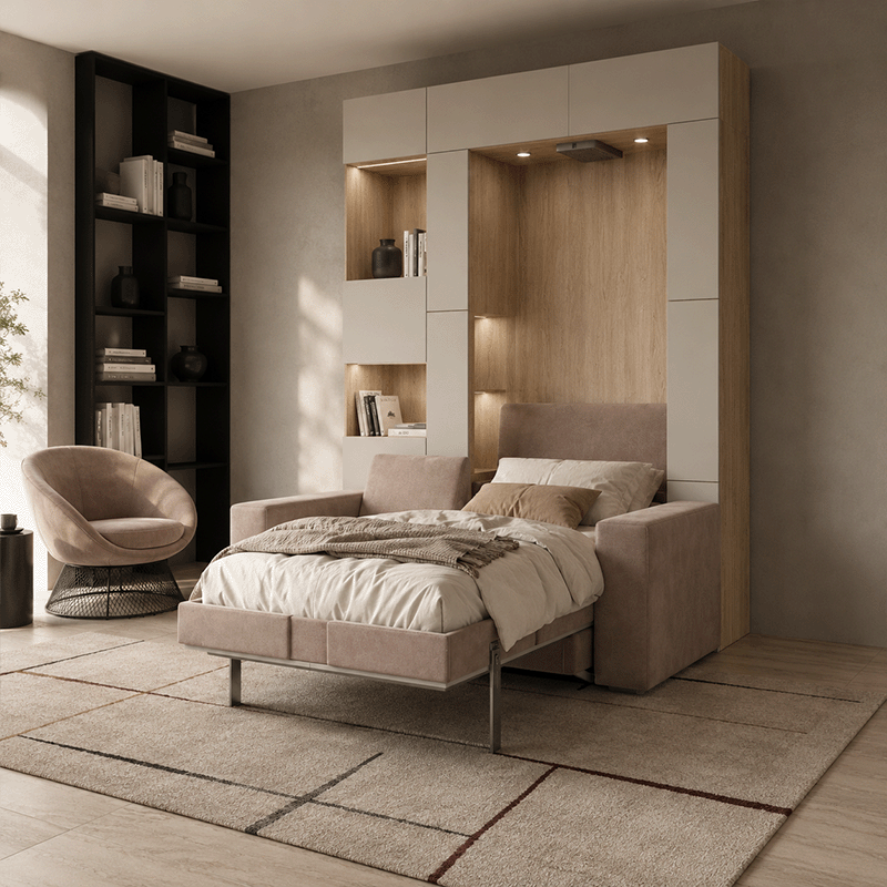 Шкаф-кровать Атлант Прайд - "Comfort" с полками односпальная Шкаф-кровать Атлант Прайд - "Comfort" с полками односпальная