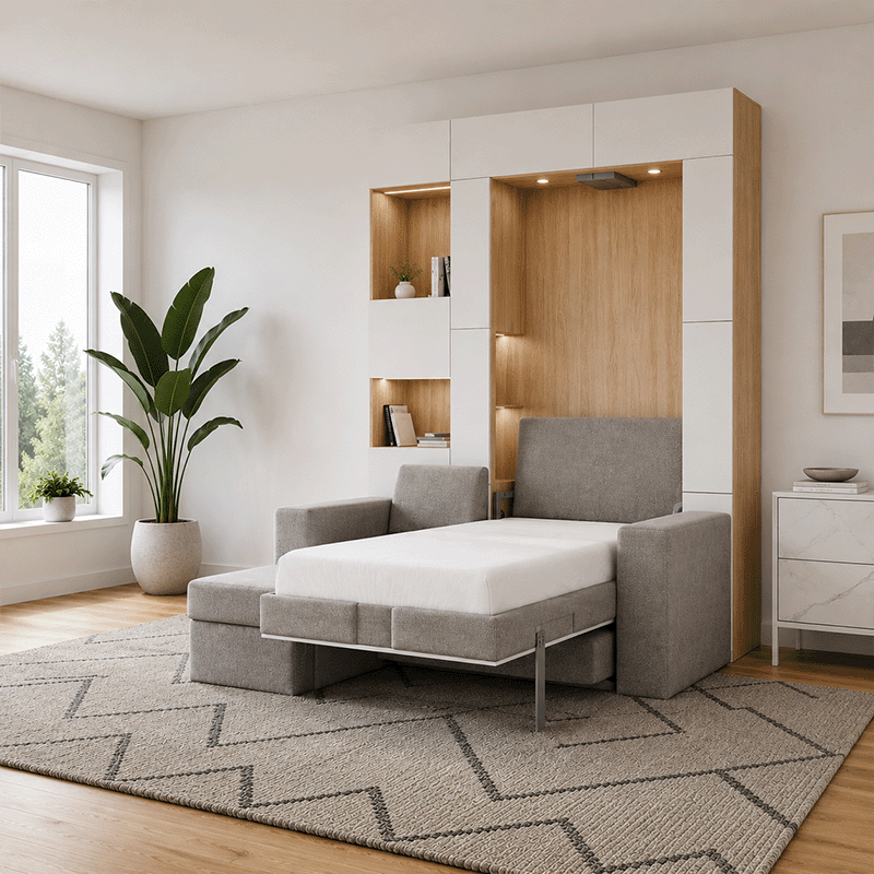 Шкаф-кровать Атлант Угловой - "Comfort" с полками односпальная Шкаф-кровать Атлант Угловой - "Comfort" с полками односпальная