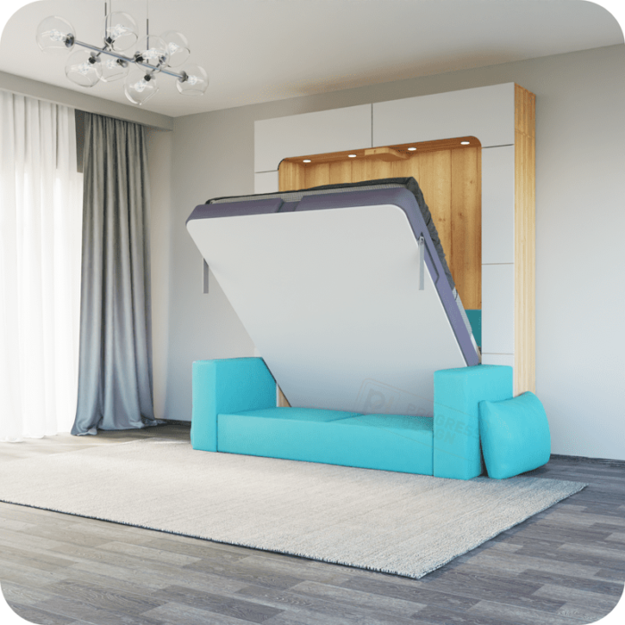 Шкаф-кровать Дельфин с диваном - "Premium" двуспальная